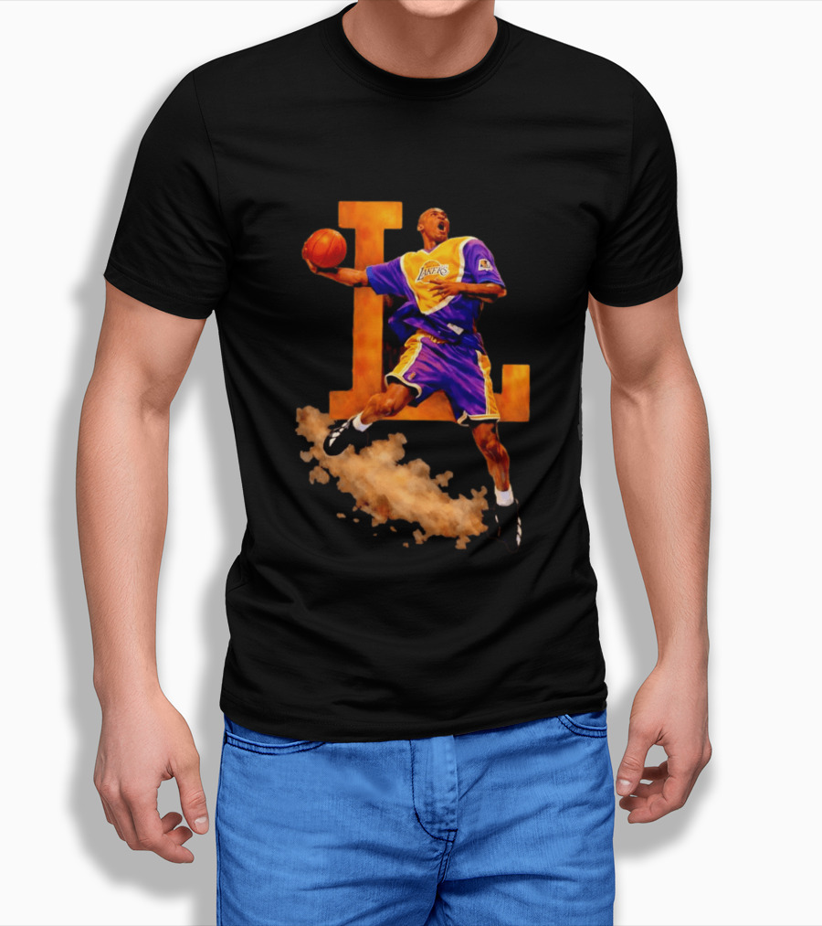 Kobe Bryant Los Angeles Lakers Iconic Slam Dunk Action T-Shirt