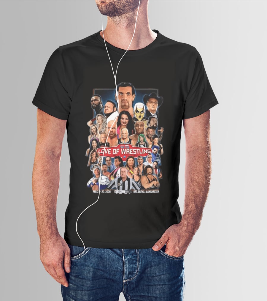 For The Love Of Wrestling Event February 2026 Manchester Arena T-Shirt