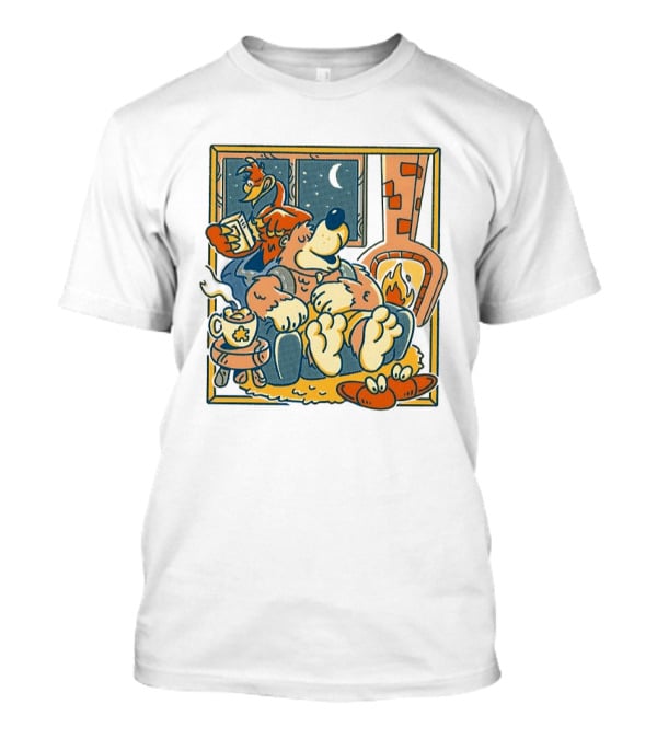 Banjo And Kazooie Cozy Fireplace Retro Gaming Night Moon🌛 T-Shirt