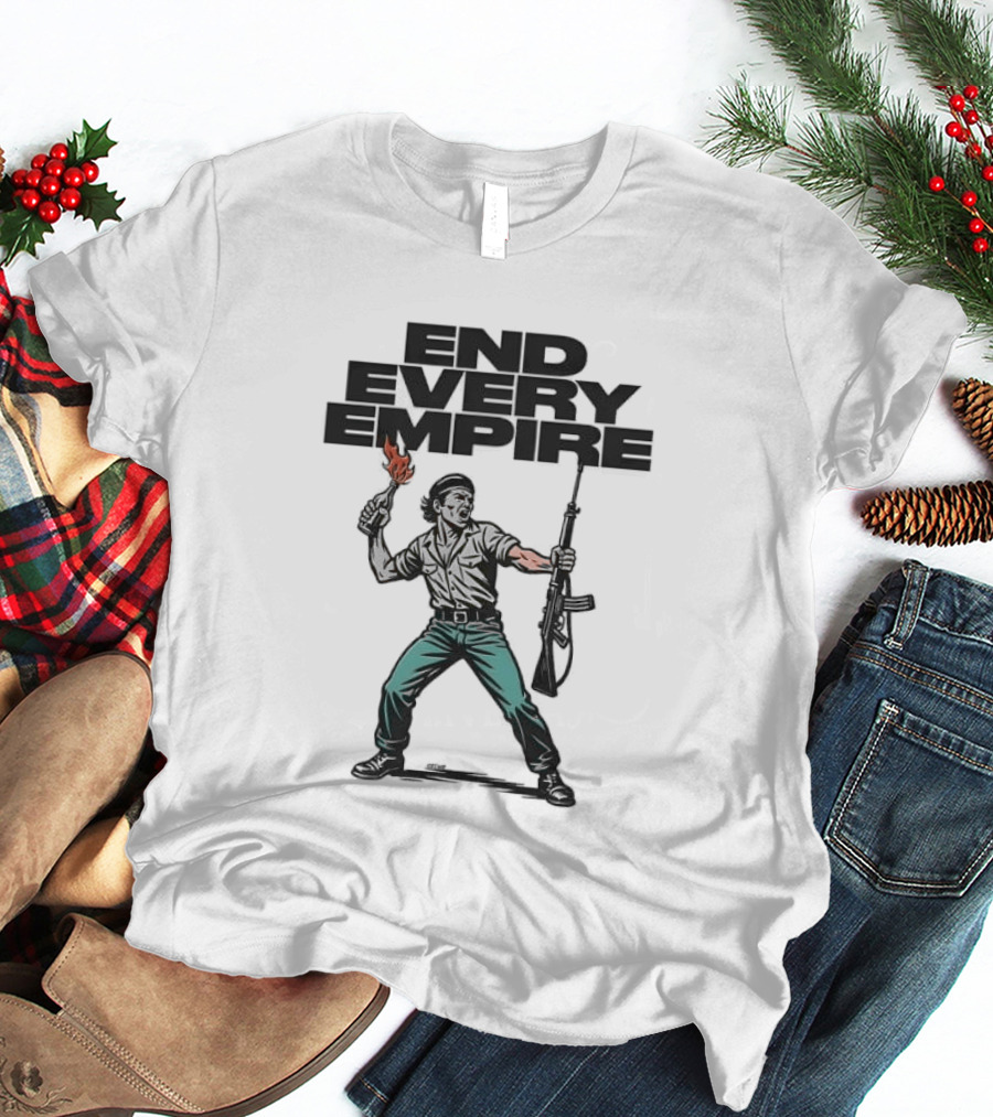 END EVERY EMPIRE Revolutionary Figure With Torch And Rifle T-Shirt