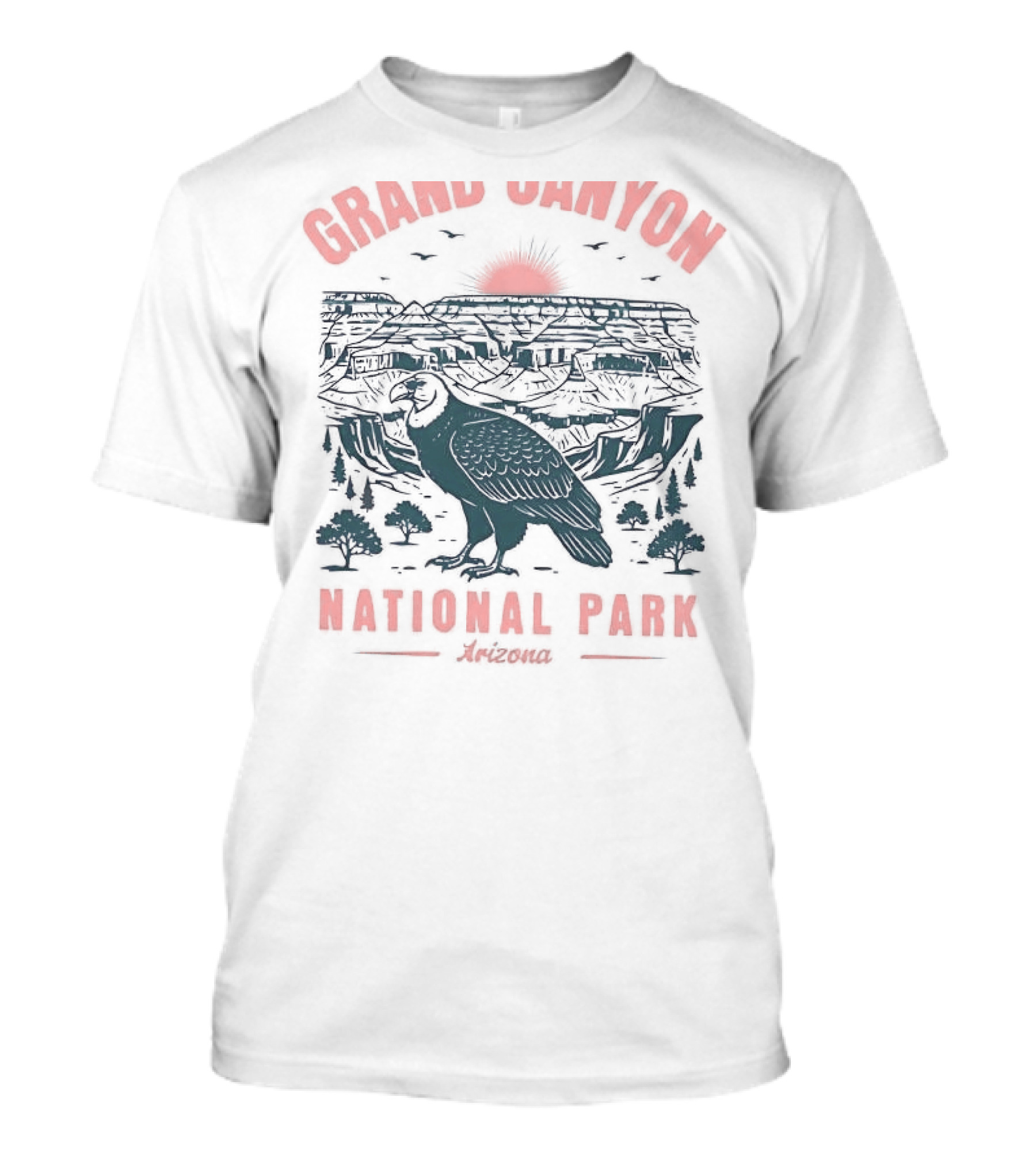 Grand Canyon National Park Arizona Vulture Sunset Scene T-Shirt
