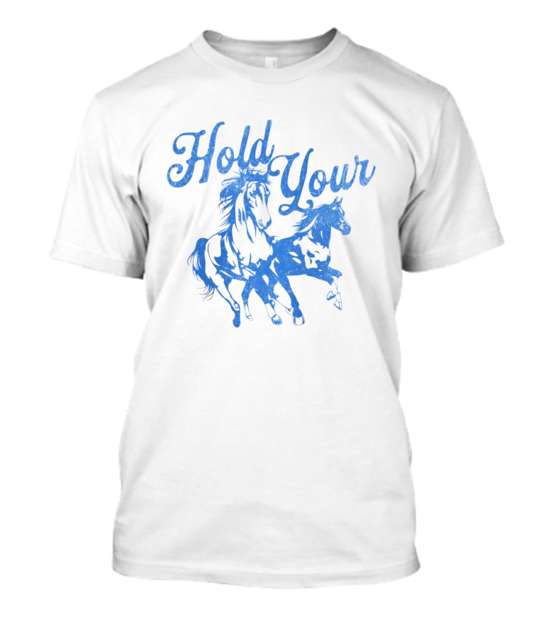 Hold Your Horses Cowboy Riding Duo T-Shirt