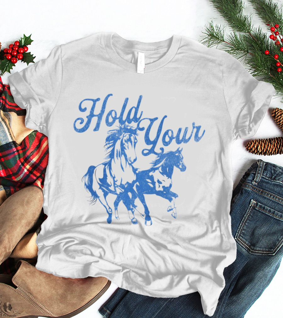 Hold Your Horses Cowboy Riding Duo T-Shirt