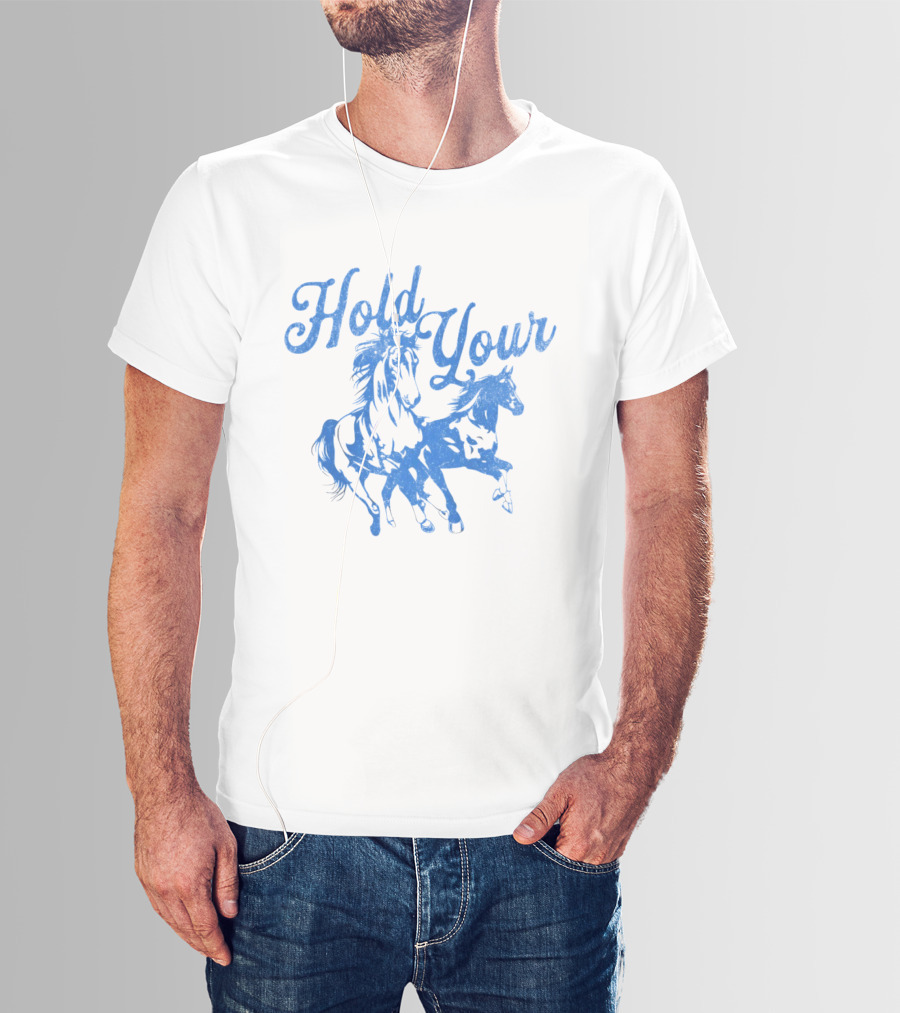 Hold Your Horses Cowboy Riding Duo T-Shirt