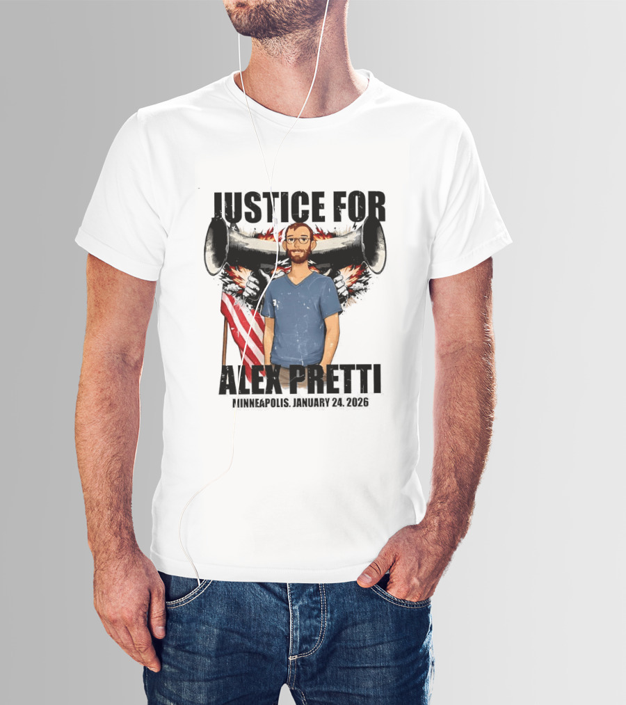 Justice For Alex Pretti Minneapolis January 24th 2026 ICE Shooting Abolish ICE T-Shirt