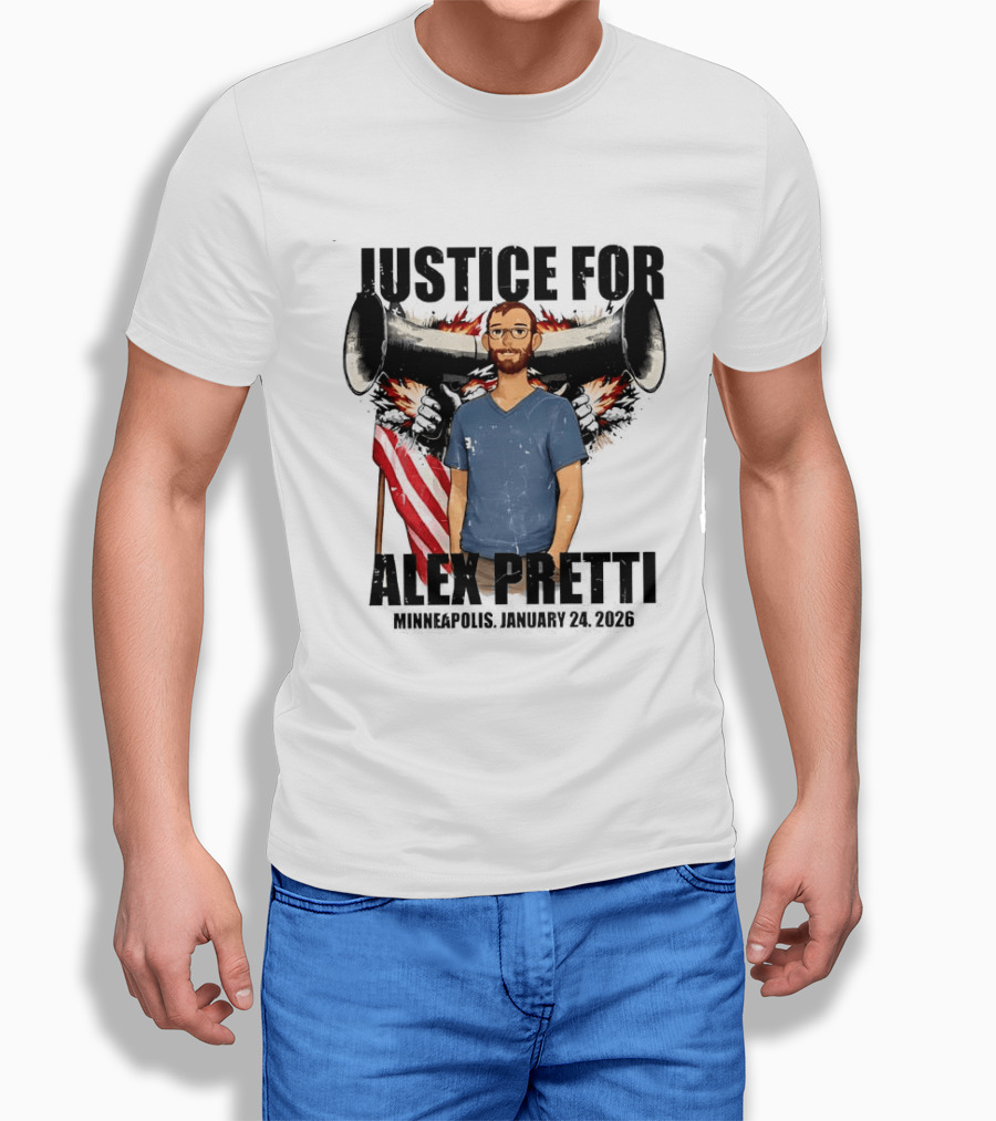 Justice For Alex Pretti Minneapolis January 24th 2026 ICE Shooting Abolish ICE T-Shirt