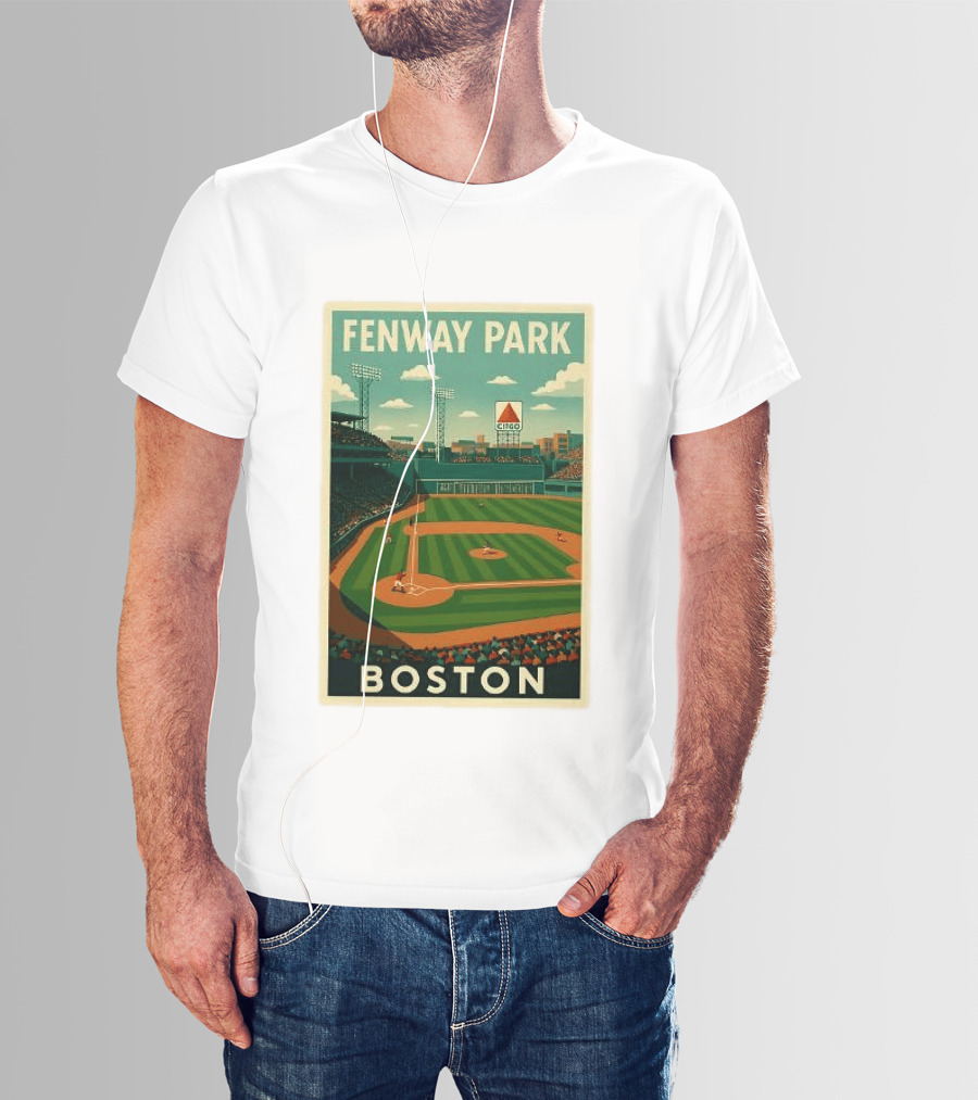 Boston Red Sox Fenway Park Stadium CITGO Sign Baseball Boston T-Shirt