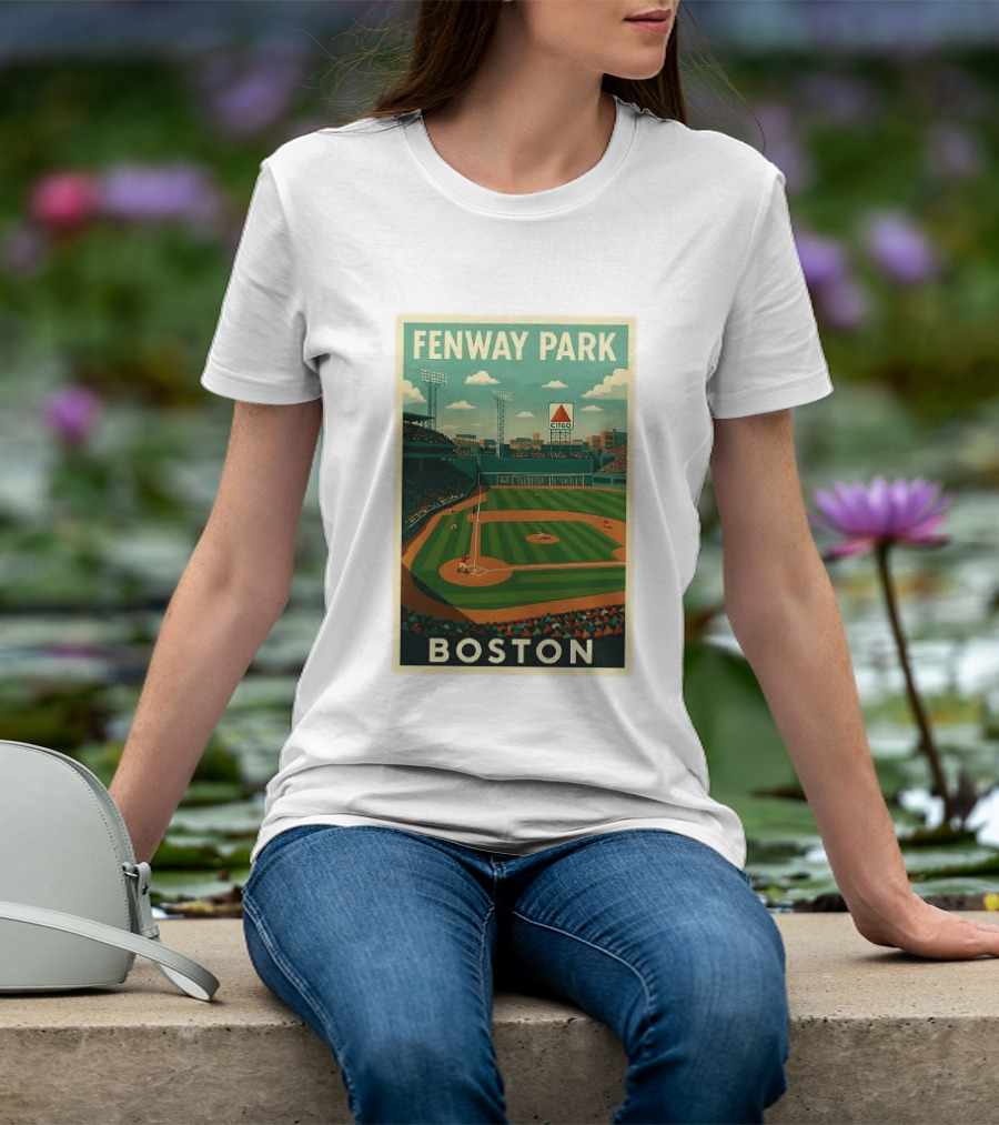 Boston Red Sox Fenway Park Stadium CITGO Sign Baseball Boston T-Shirt