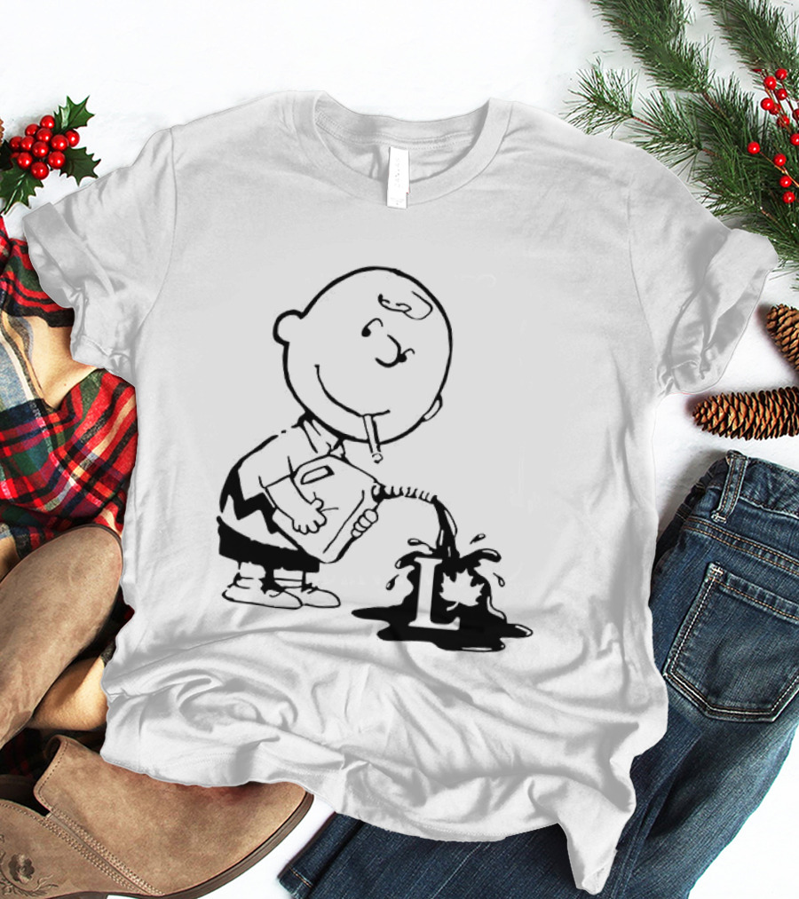Charlie Brown Watering Flower Political Cartoon T-Shirt