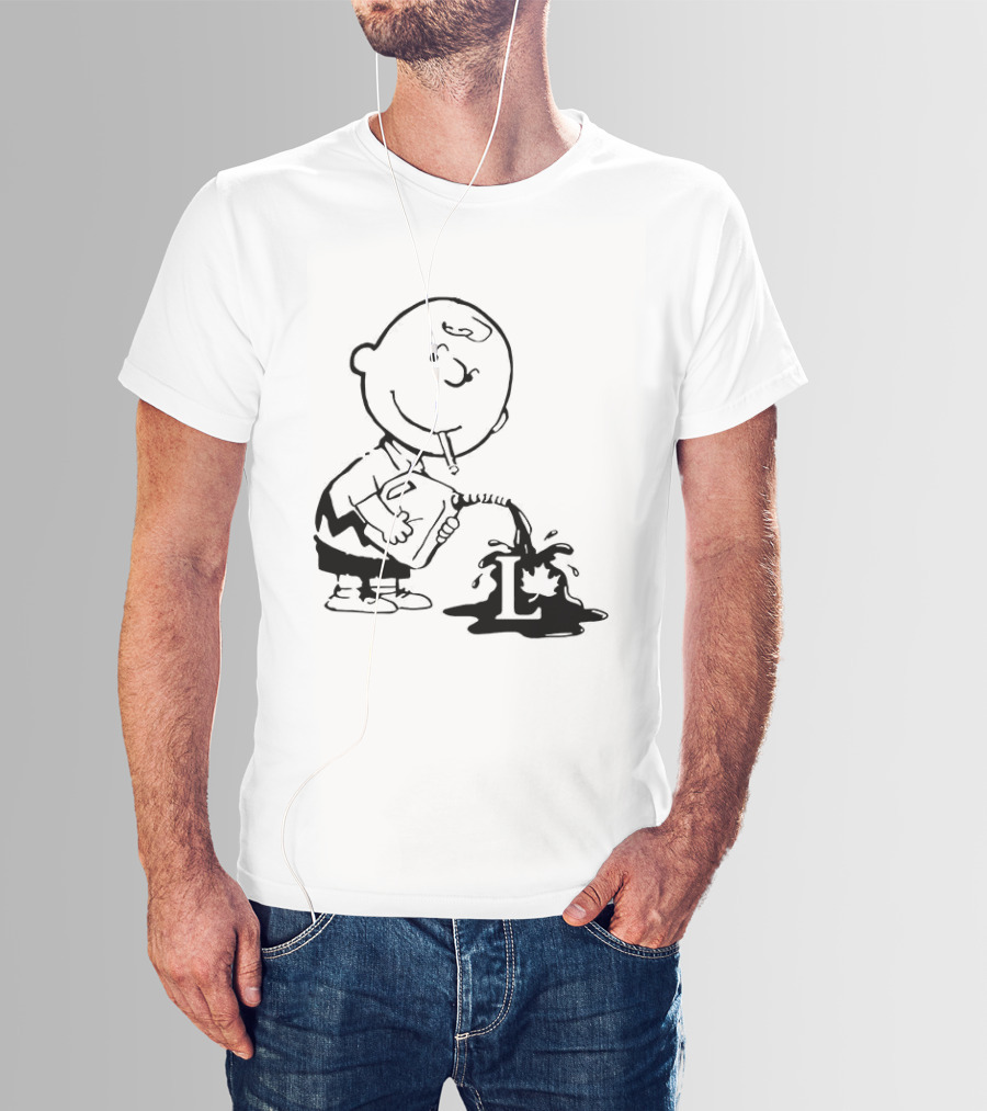 Charlie Brown Watering Flower Political Cartoon T-Shirt