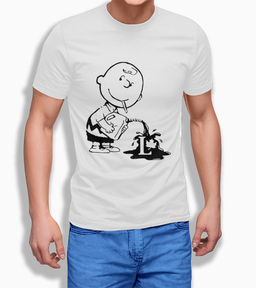 Charlie Brown Watering Flower Political Cartoon T-Shirt