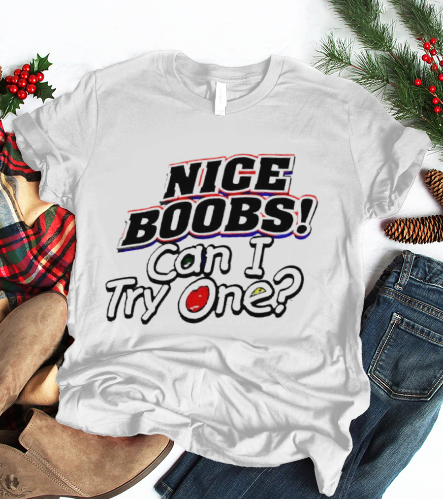 NICE BOOBS Can I Try One Question T-Shirt