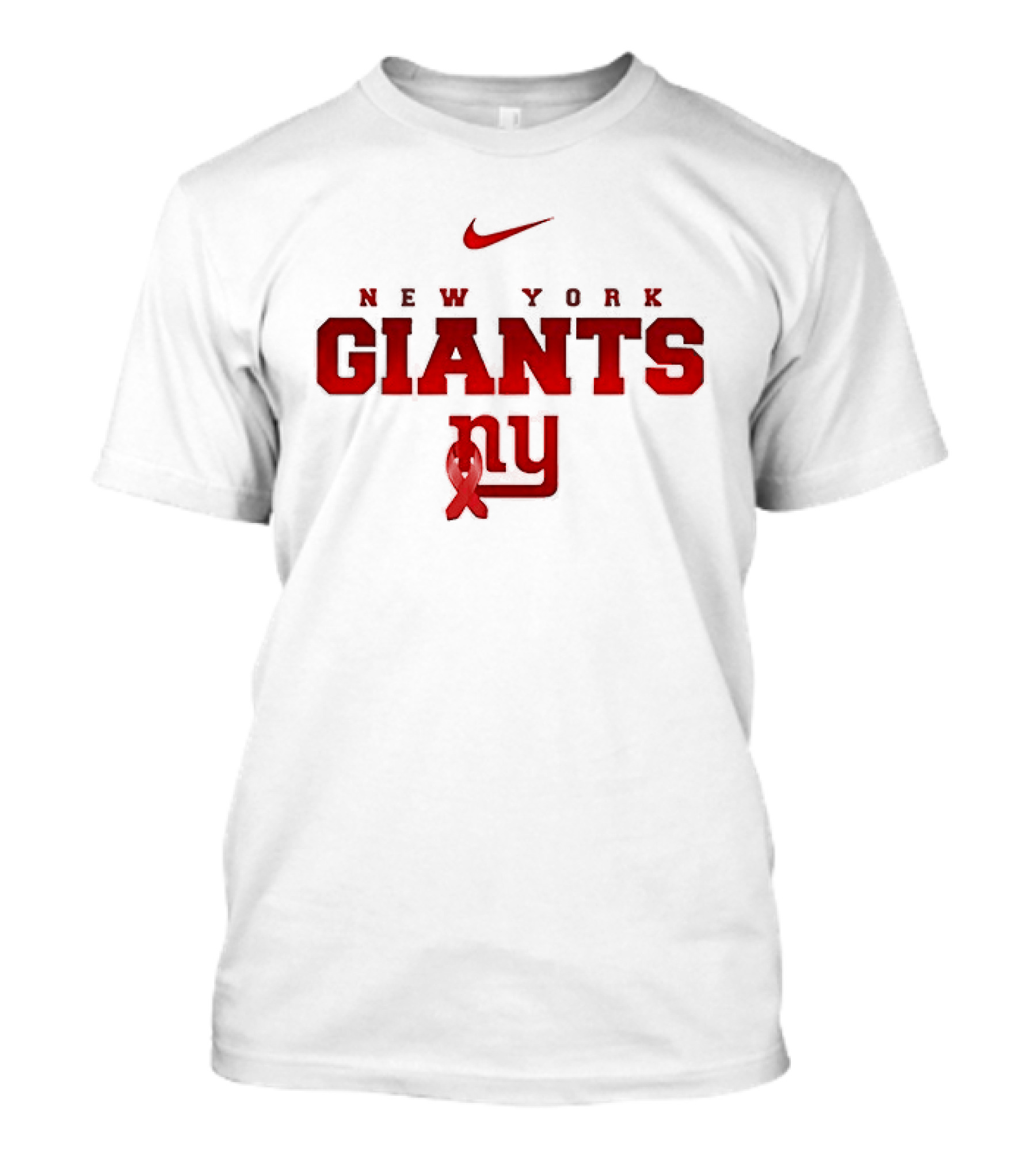New York Giants Red February American Heart Month Nike Collaboration T-Shirt