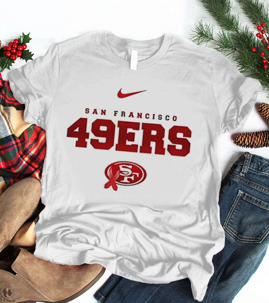 San Francisco 49ers February Red American Heart Month Nike Collaboration T-Shirt