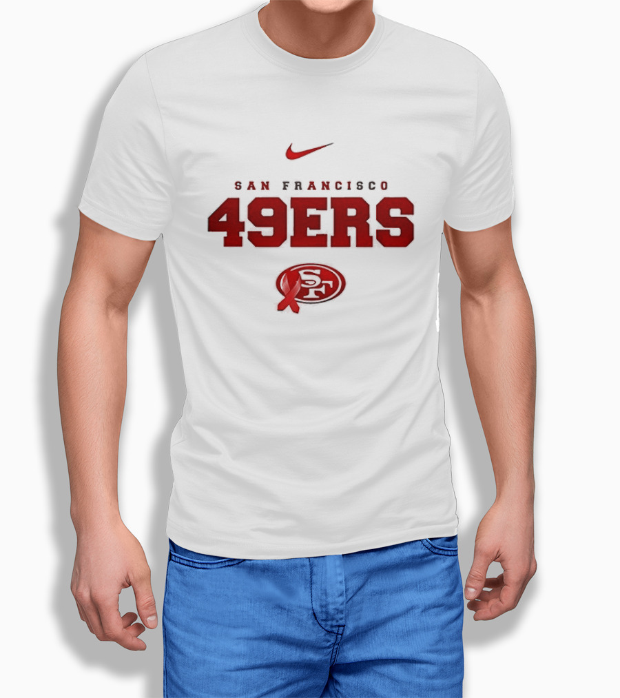 San Francisco 49ers February Red American Heart Month Nike Collaboration T-Shirt
