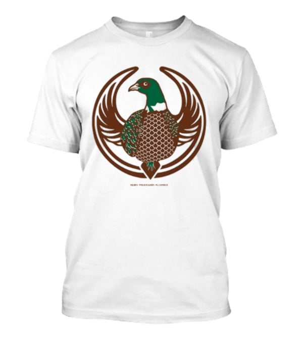 Rebel Pheasant Alliance Bird Emblem Icon Heavyweight T-Shirt