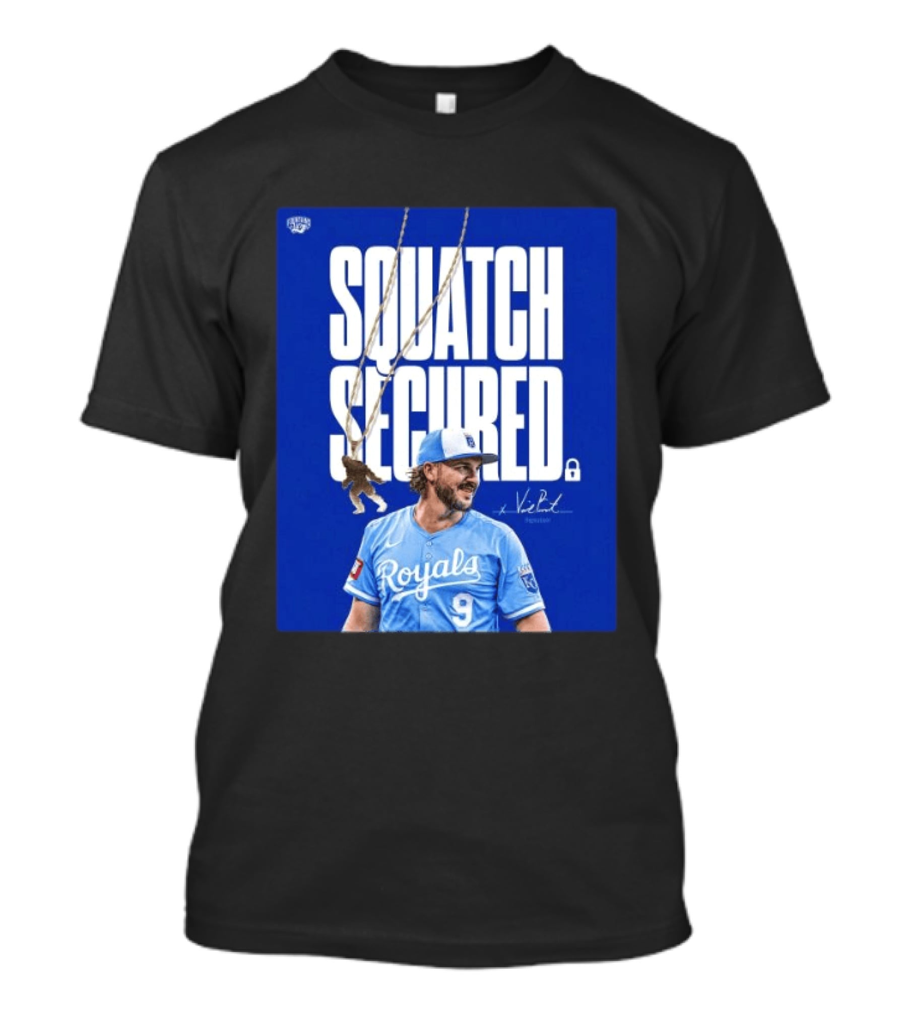 Squatch Secured Vinnie Pasquantino Royals Signature Collection T-Shirt