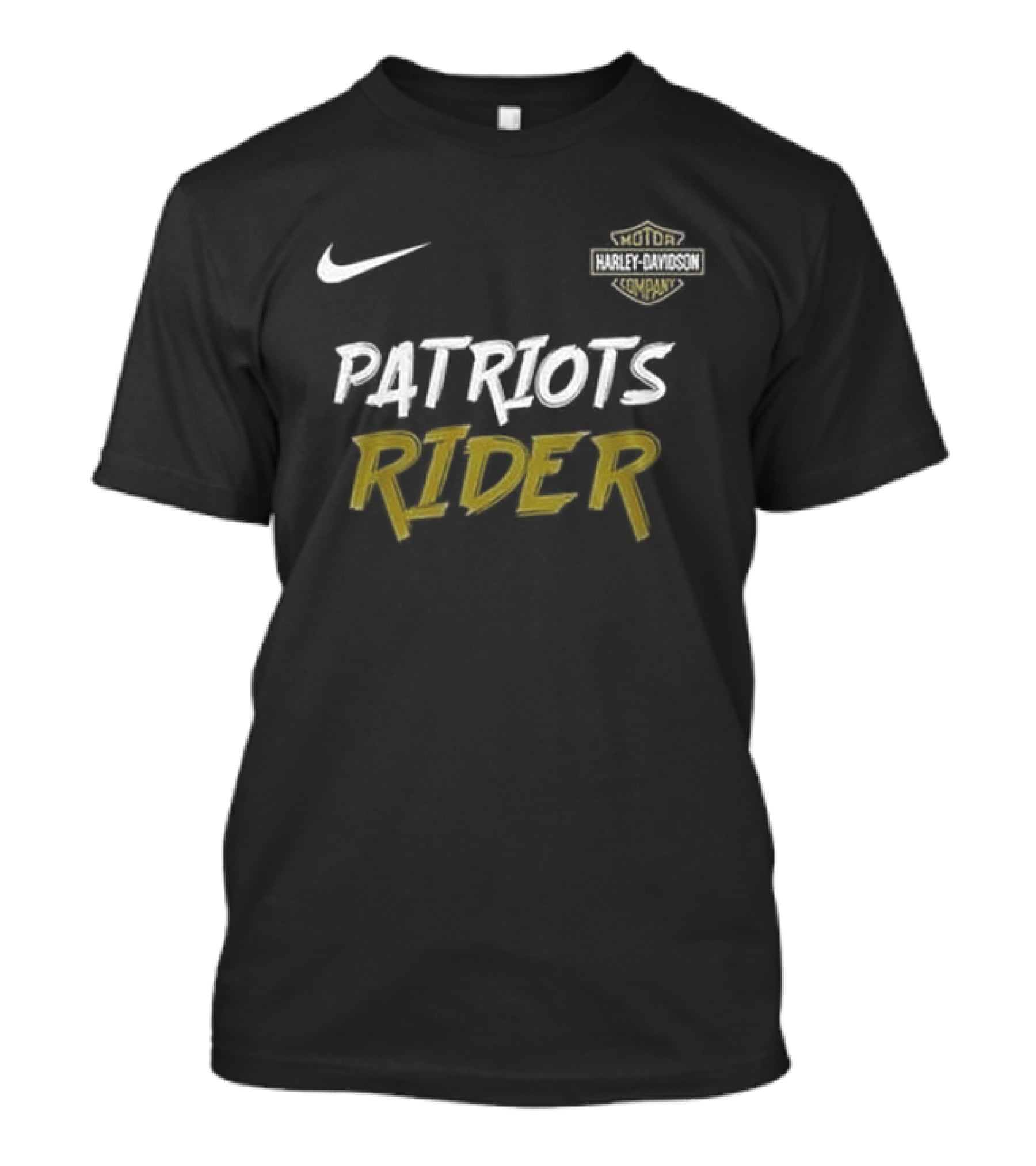 Nike Patriots Rider Harley Davidson Go Patriots Motorcycle T-Shirt