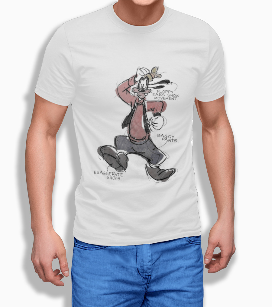 Goofy Floppy Ears Movement Baggy Pants Exaggerated Shoes T-Shirt