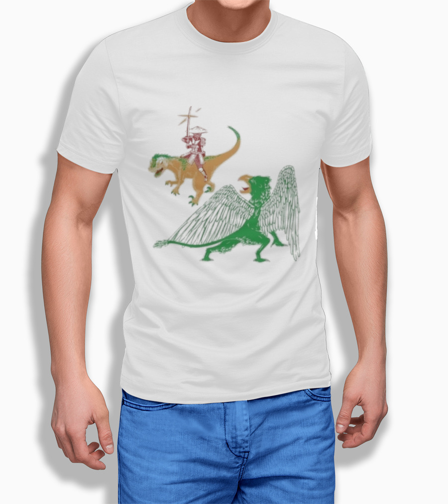 Jack Black Monster Tag Dinosaur and Griffin Fantasy T-Shirt