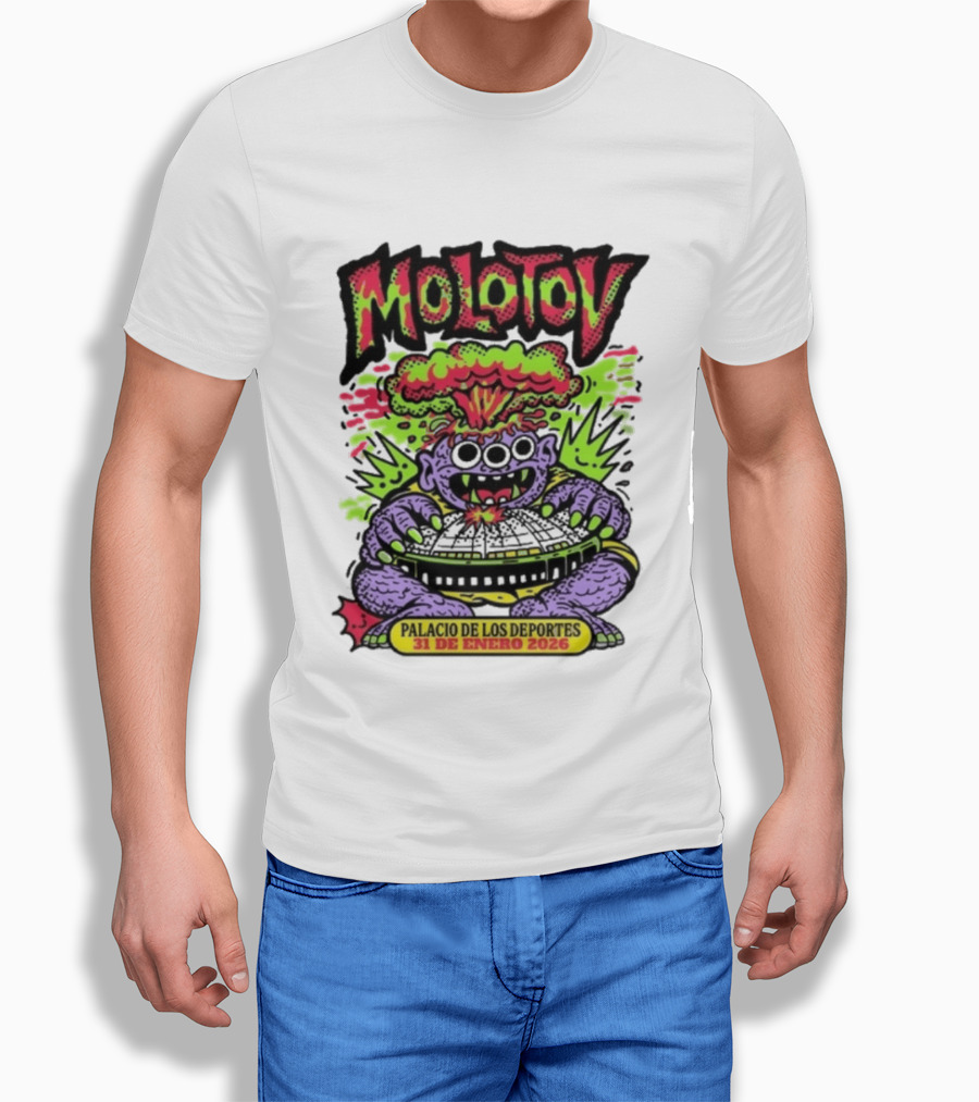 Molotov Palacio De Los Deportes 31 De Enero 2026 Explosive Monster T-Shirt