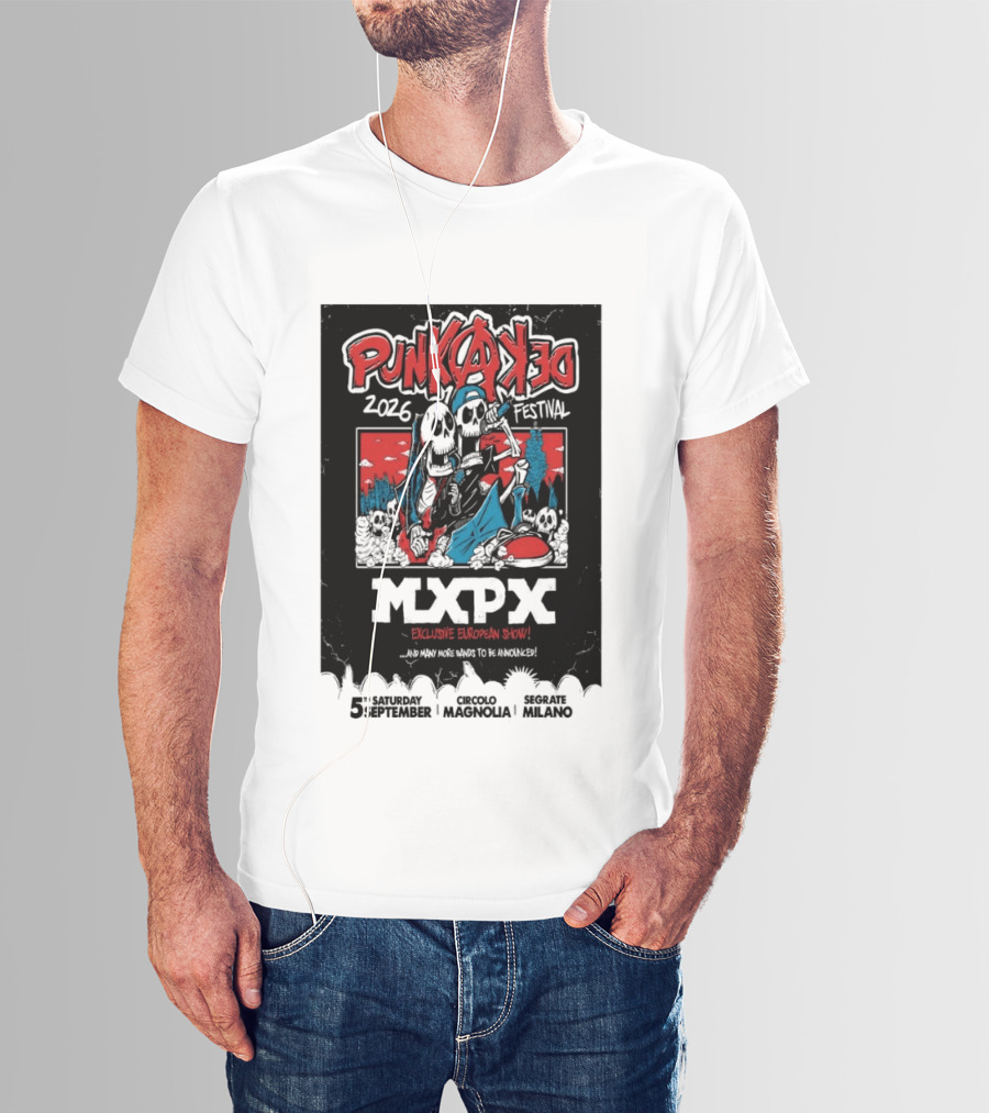 Punkadeka MXPX Exclusive European Show Festival 2026 Sept 5 Segrate Milano T-Shirt