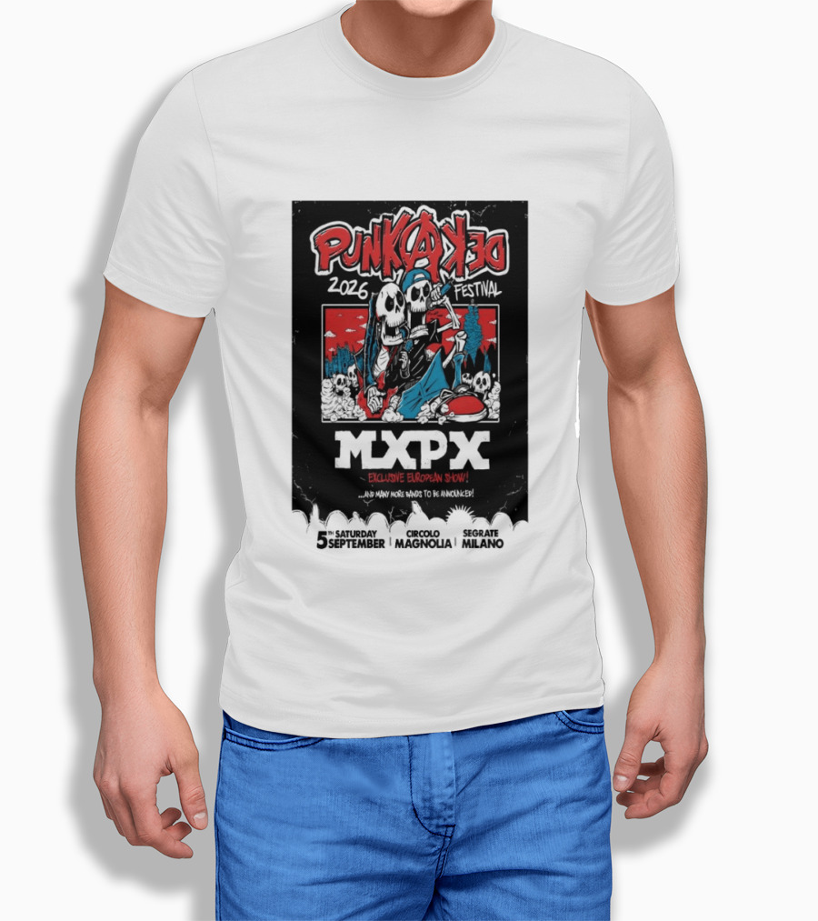 Punkadeka MXPX Exclusive European Show Festival 2026 Sept 5 Segrate Milano T-Shirt