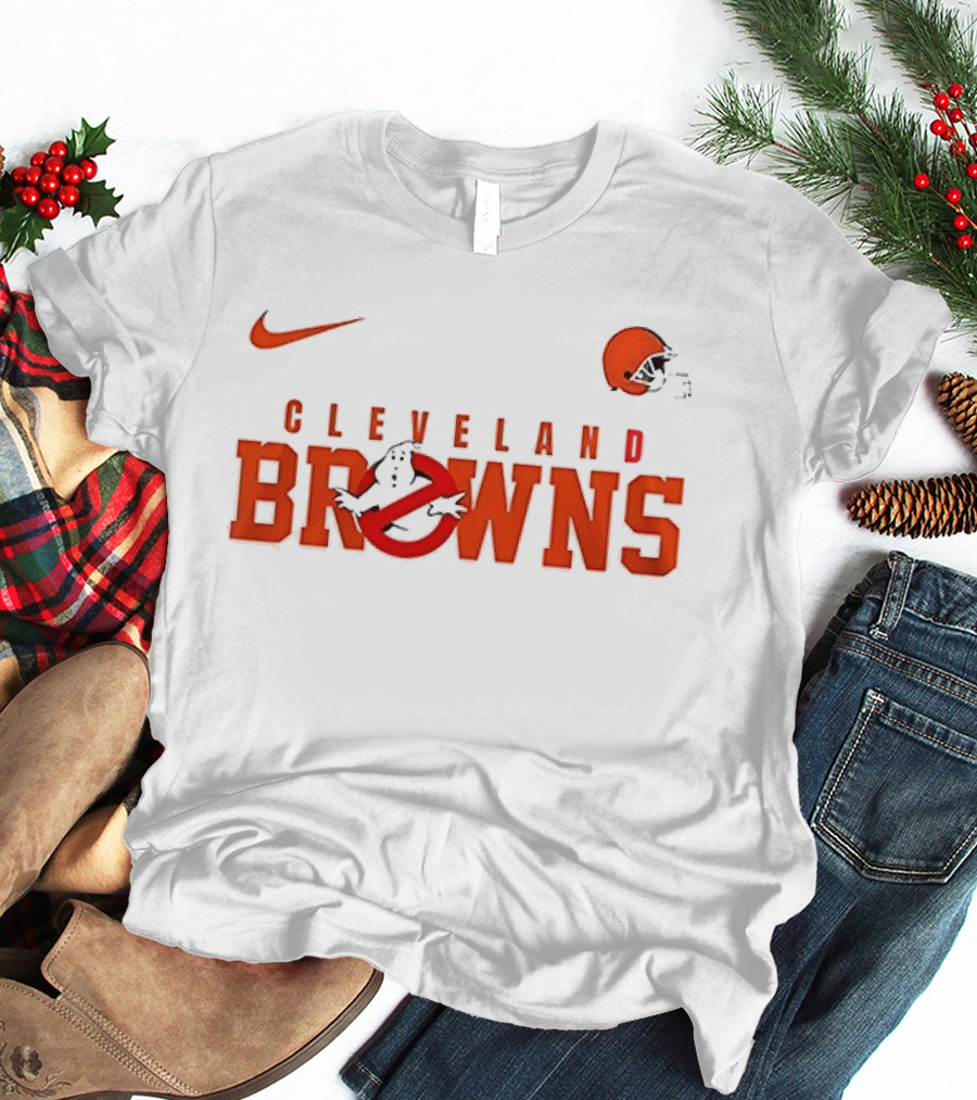 Cleveland Browns Ghostbusters Nike Collaboration Who Ya Gonna Call T-Shirt