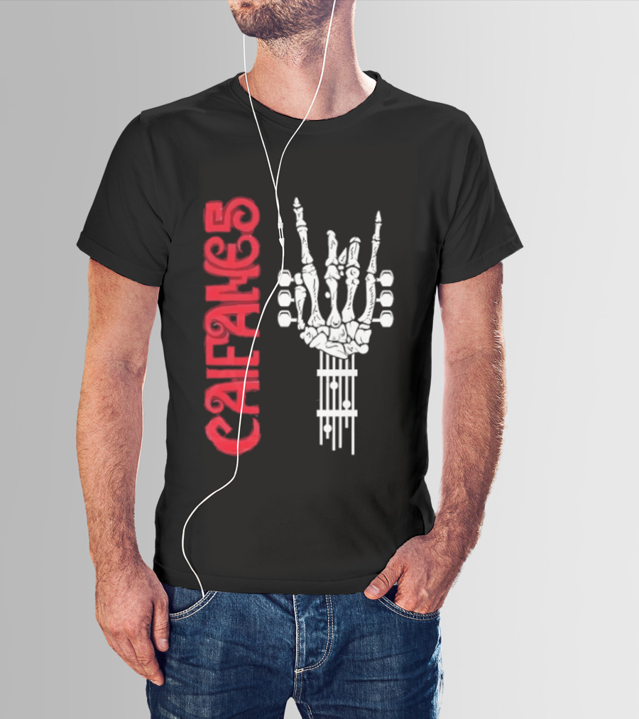CAIFANES Skull Guitar Rock Silence T-Shirt
