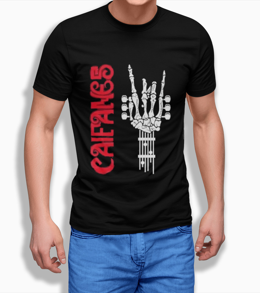 CAIFANES Skull Guitar Rock Silence T-Shirt