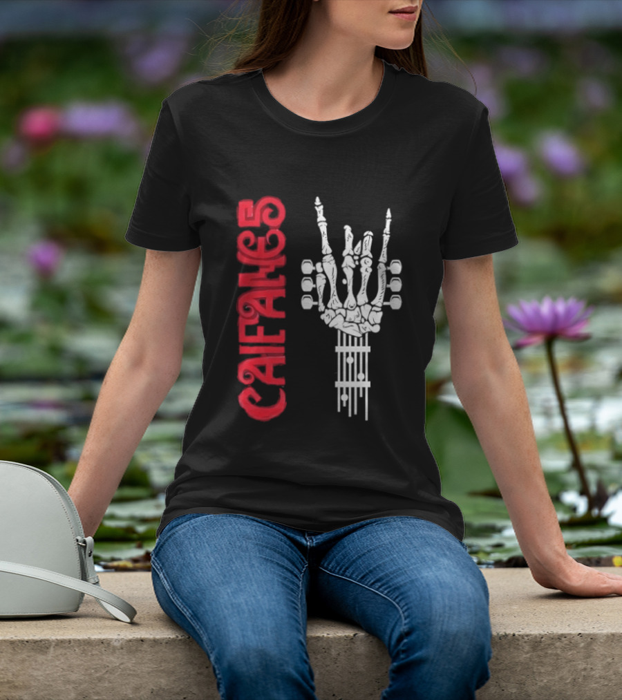 CAIFANES Skull Guitar Rock Silence T-Shirt