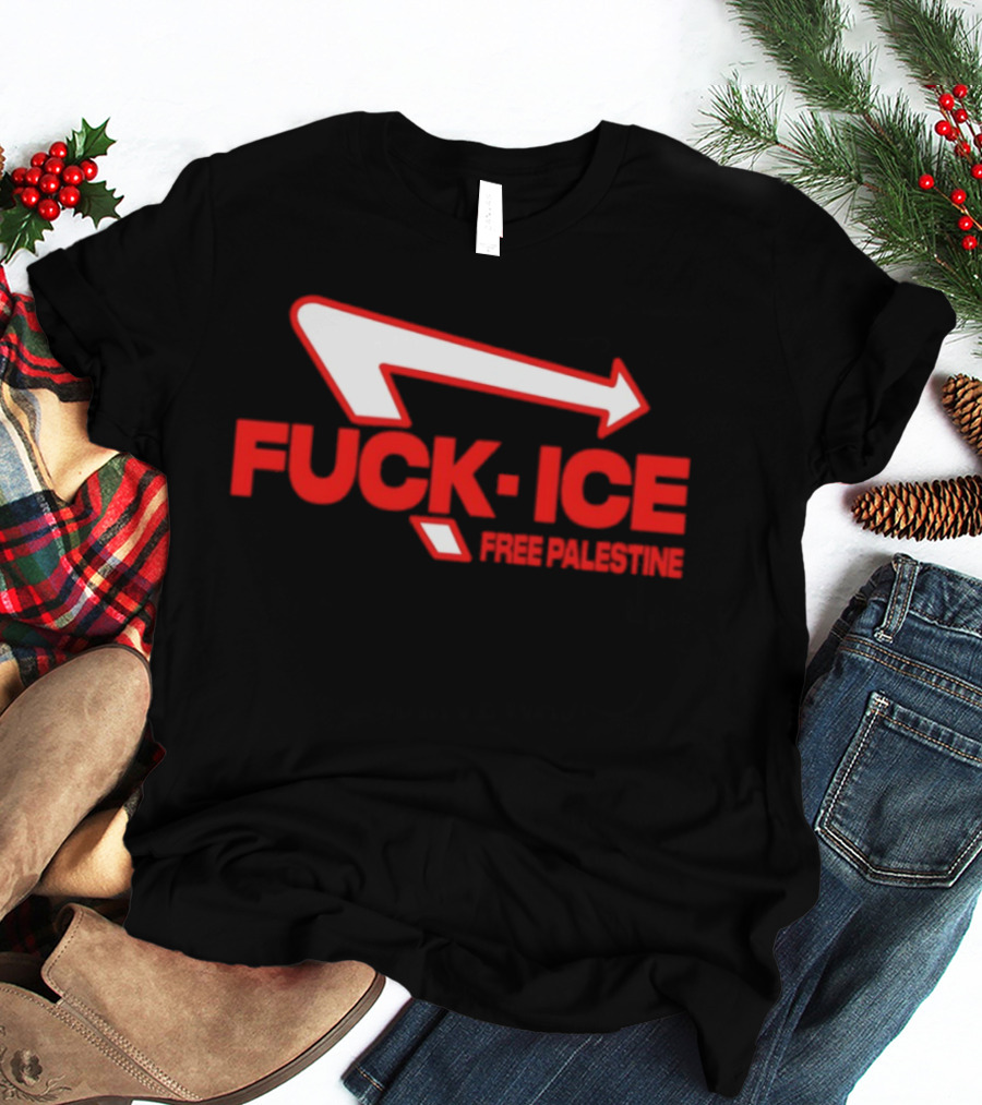 Fuck Ice Free Palestine Melt Ice T-Shirt