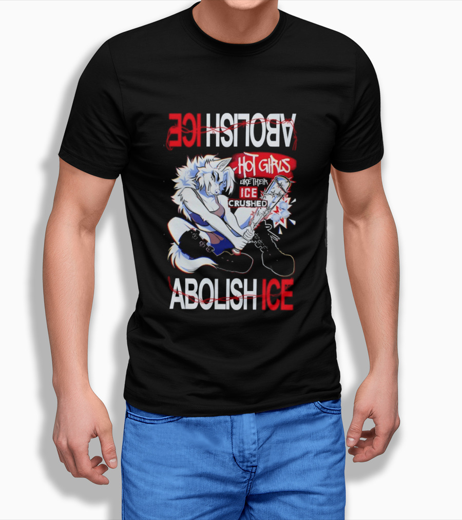 Hot Girls ICE Crushed Abolish ICE Playful T-Shirt