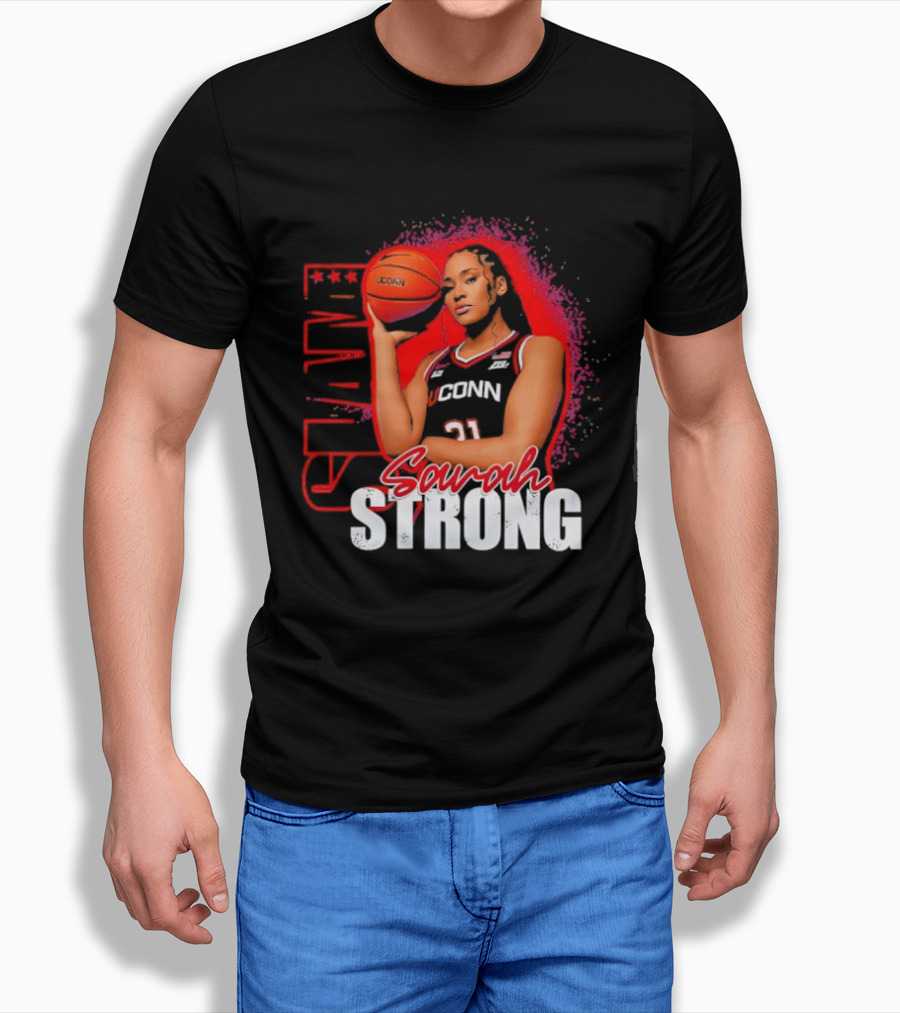 SLAM Sarah Strong #21 UConn Huskies Basketball Star T-Shirt