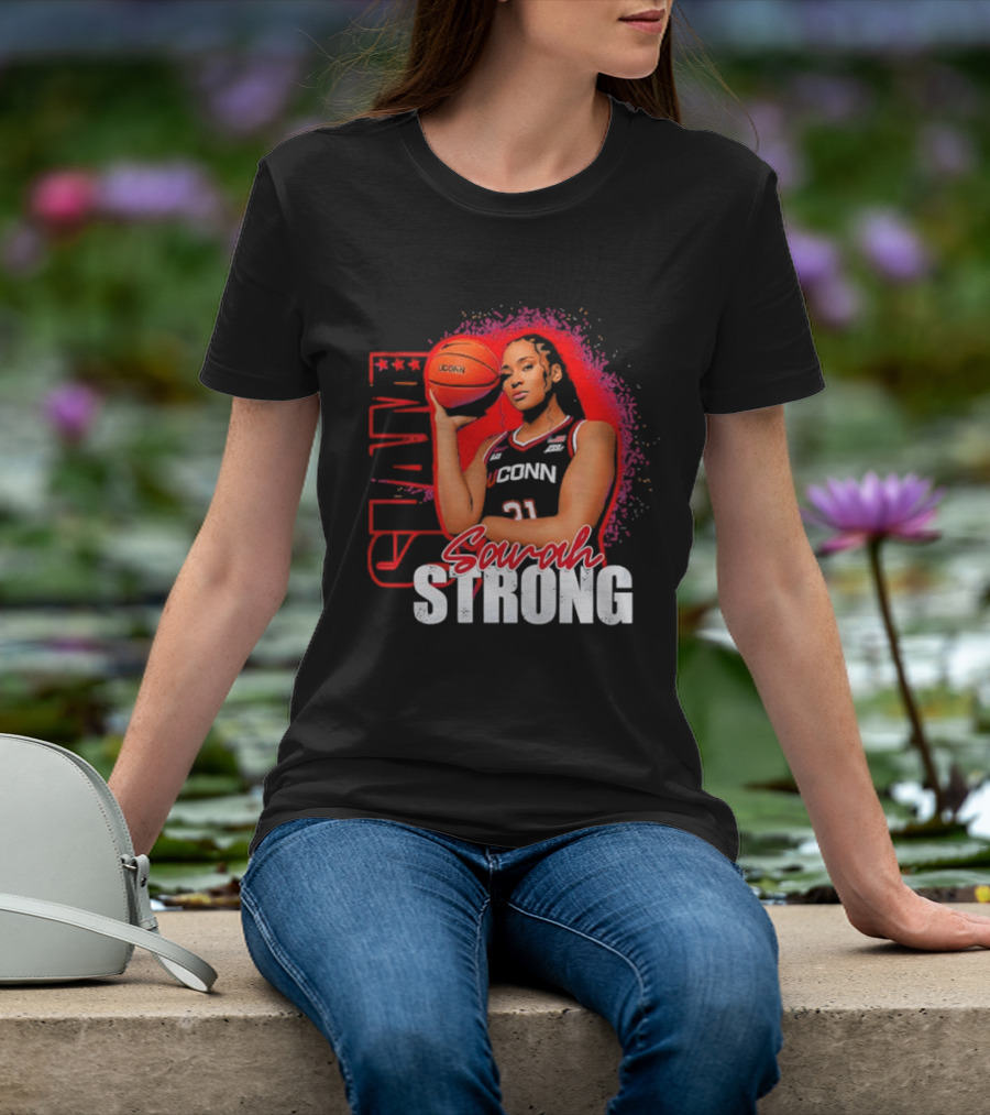SLAM Sarah Strong #21 UConn Huskies Basketball Star T-Shirt