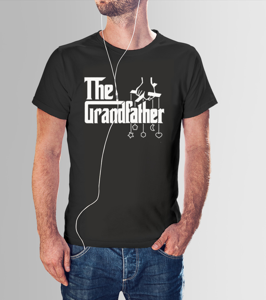 The Grandfather Puppet Strings Godfather Parody With Handguns And Baby Mobile T-Shirt