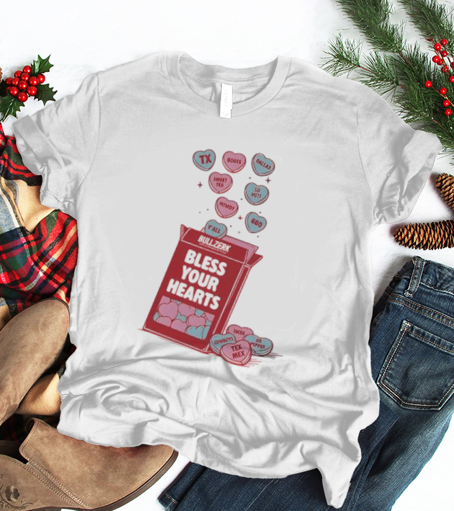 Bless Your Hearts Y'all Texas BBQ Tacos Tex Mex Rodeo Cowboys Sweet Tea Country T-Shirt