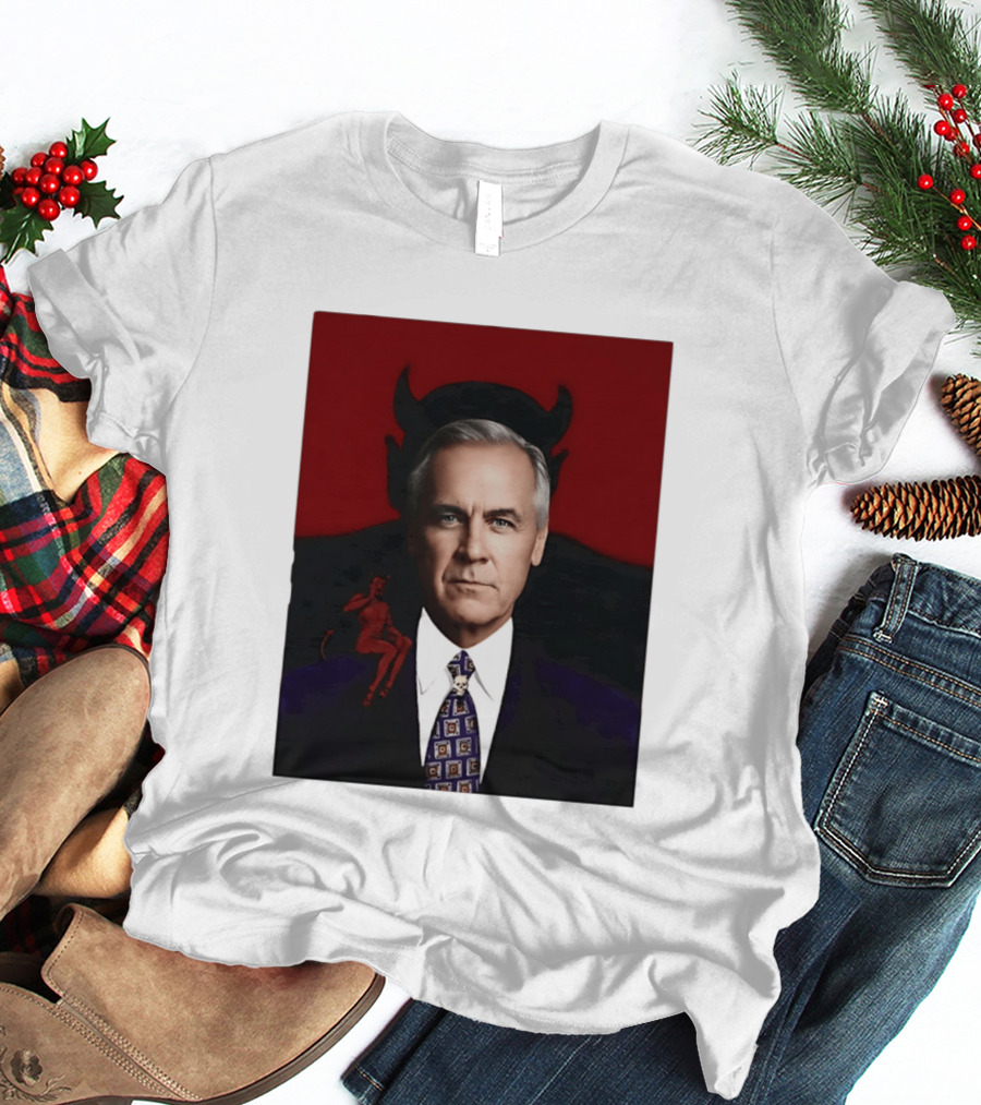 Mark Carney Devil Horns Red T-Shirt