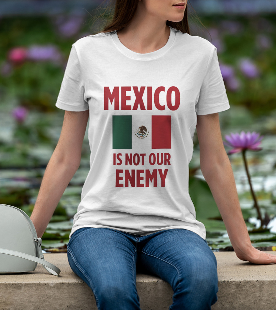 Mexico Is Not Our Enemy Flag Design With Mexican Flag T-Shirt