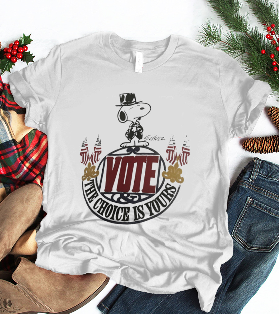 Snoopy Vote The Choice Is Yours Schulz Patriotic T-Shirt