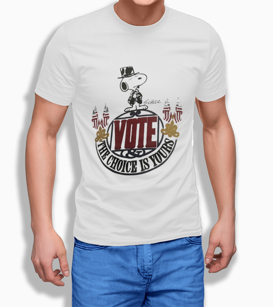 Snoopy Vote The Choice Is Yours Schulz Patriotic T-Shirt