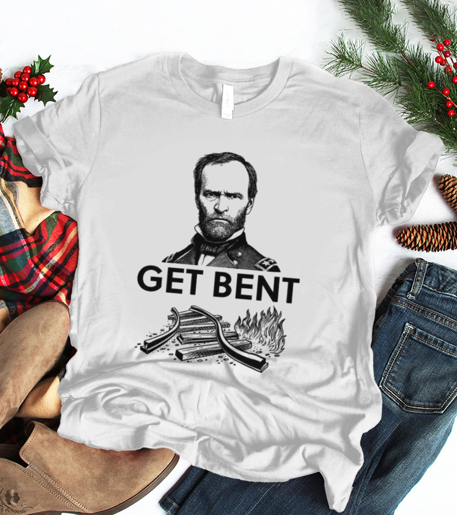 Get Bent Sherman's Neckties Bent Railroad Tracks T-Shirt