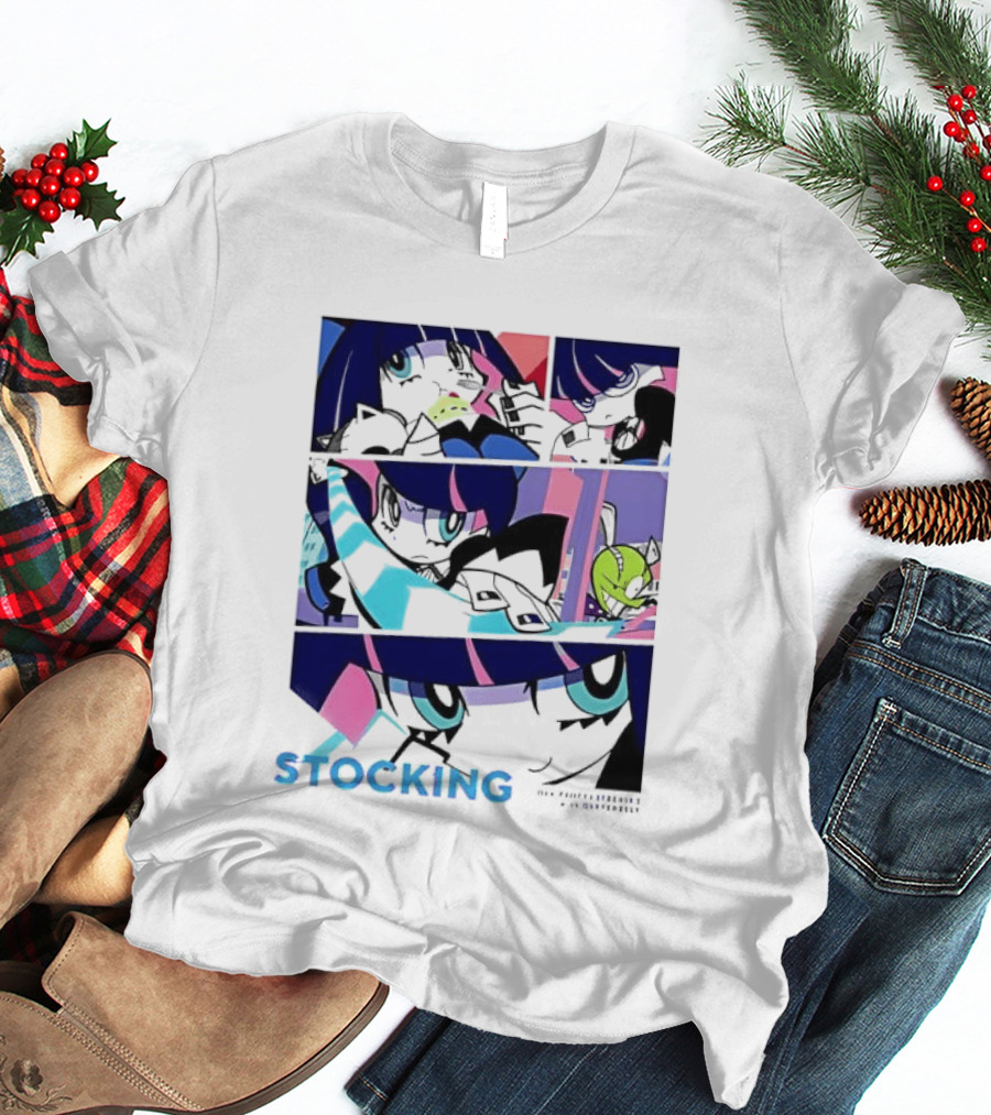 Panty & Stocking With Garterbelt Anime Stocking Anarchy Comic Strip T-Shirt