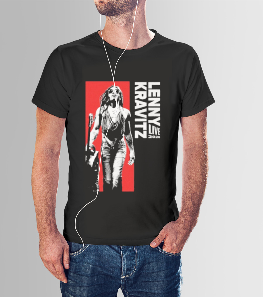 Lenny Kravitz Live 2026 Bold Red T-Shirt