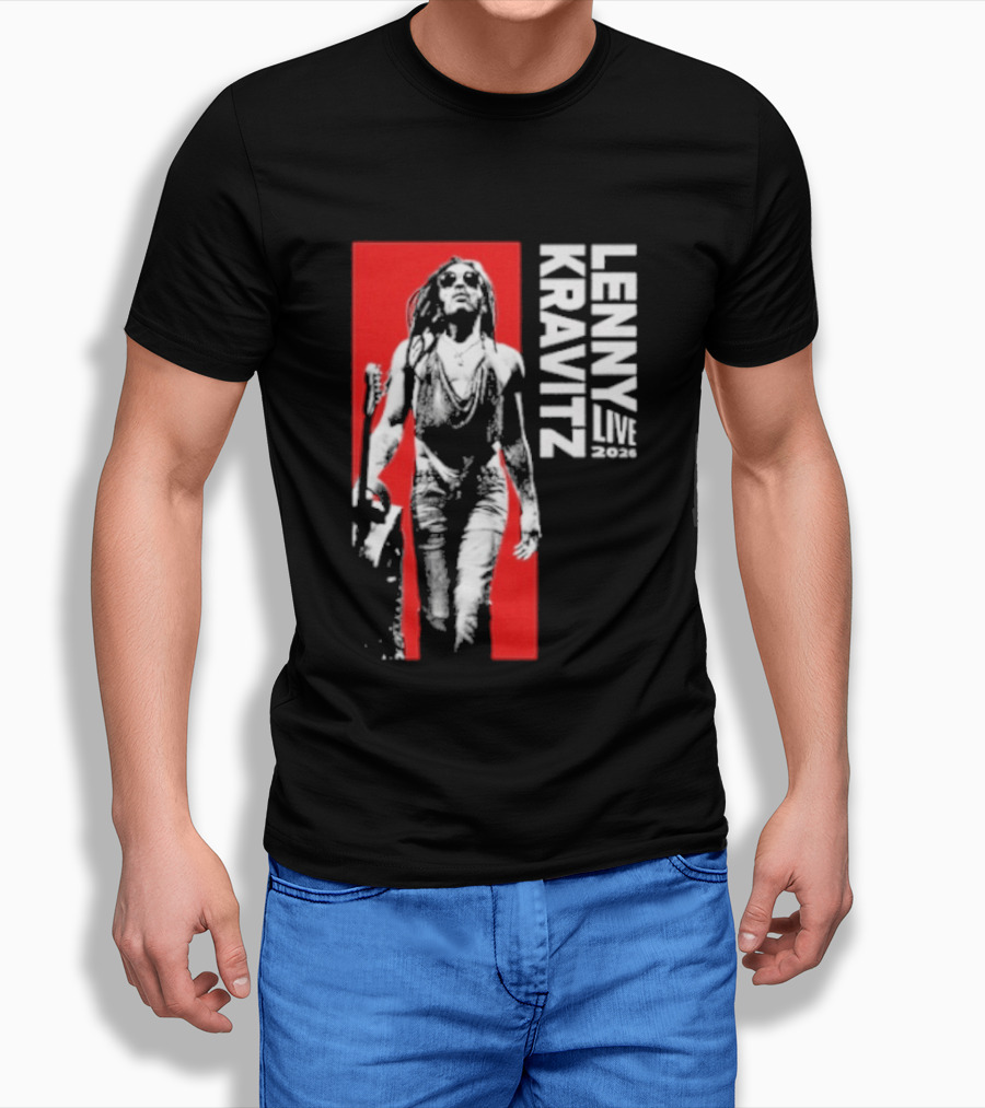 Lenny Kravitz Live 2026 Bold Red T-Shirt
