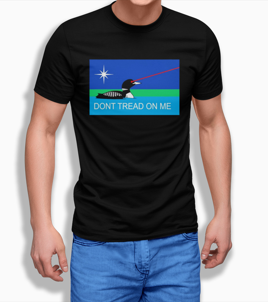 Minnesotans Loon Don't Tread On Me Texas Flag Laser Eyes T-Shirt