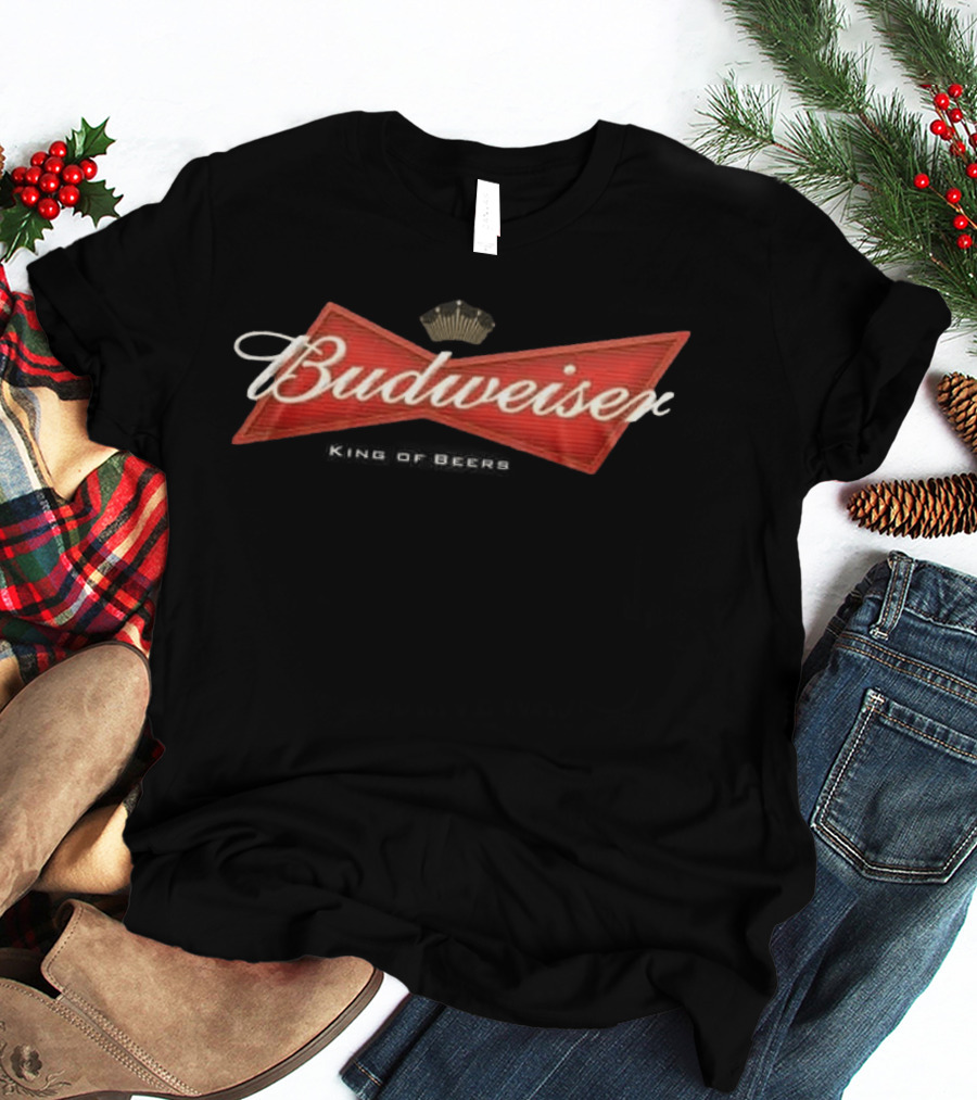 Budweiser Anniversary 150 Years King Of Beers Red Bowtie T-Shirt