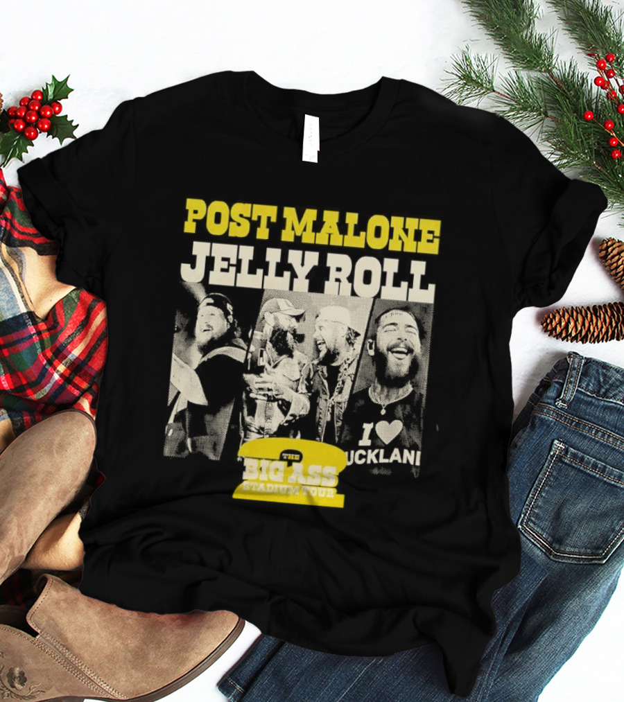 Post Malone Jelly Roll Big Ass Stadium Tour Part 2 T-Shirt