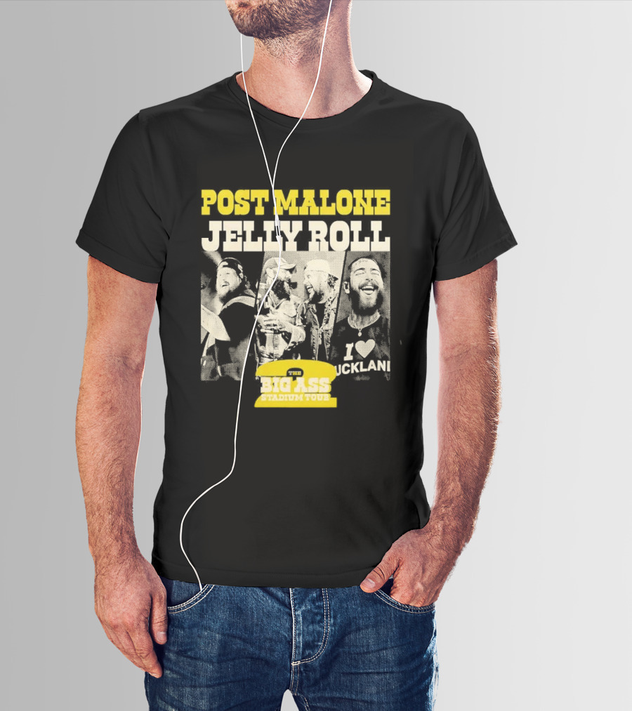 Post Malone Jelly Roll Big Ass Stadium Tour Part 2 T-Shirt