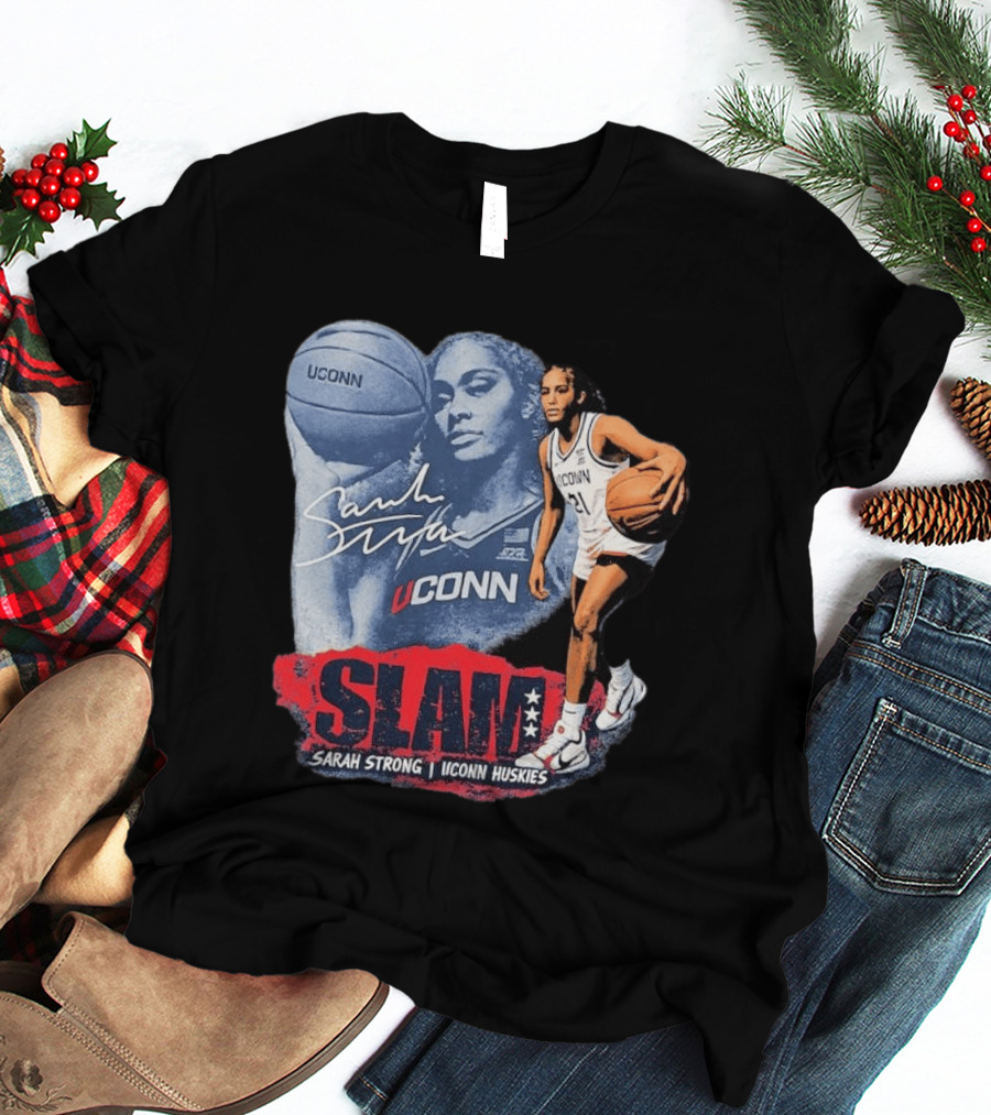 UConn Huskies SLAM Sarah Strong Basketball Legend T-Shirt